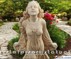 Statuetă zeiţa Flora, galben patinat, model S5.