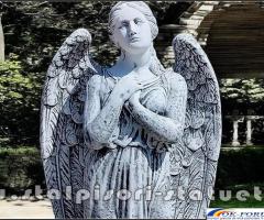 Statuetă îngeraș mare, gri patinat, model S20.