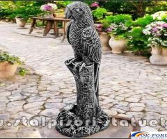 Statuetă papagal, gri patinat, model S79.