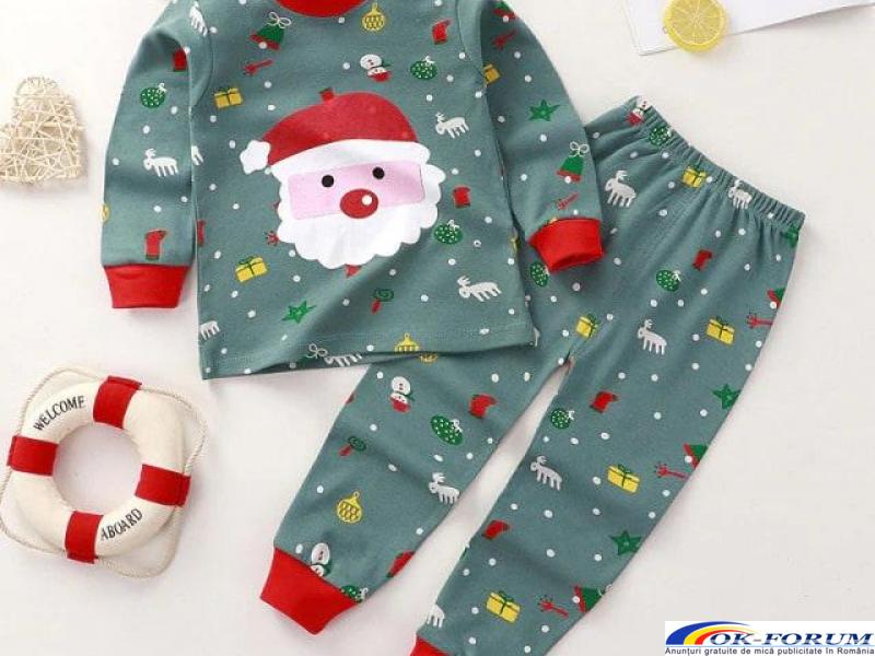 Pijamale copii,  model Mos Craciun - 3