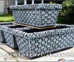 Jardinieră ornament flori, model J14.