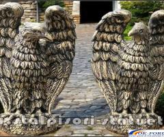 Statuetă vultur, acvilă, șoim, uliu, auriu patinat, model S13.