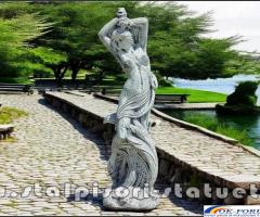 Statuetă fata erotică, gri patinat, model S26.