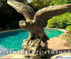 Statuetă vultur, acvilă, șoim, auriu patinat, model S35.