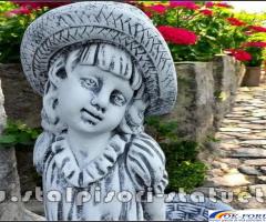Statueta fata cu cos, gri antichizat, model S3.