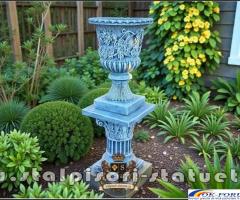 Set vază cu soclu, gri patinat, model V1-S6.