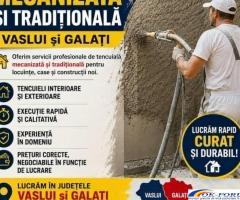 Tencuiala mecanizata si traditionala – nisip + Multibat sau nisip si ciment