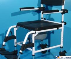 Scaun cu WC si rotile din aluminiu  Mobilex